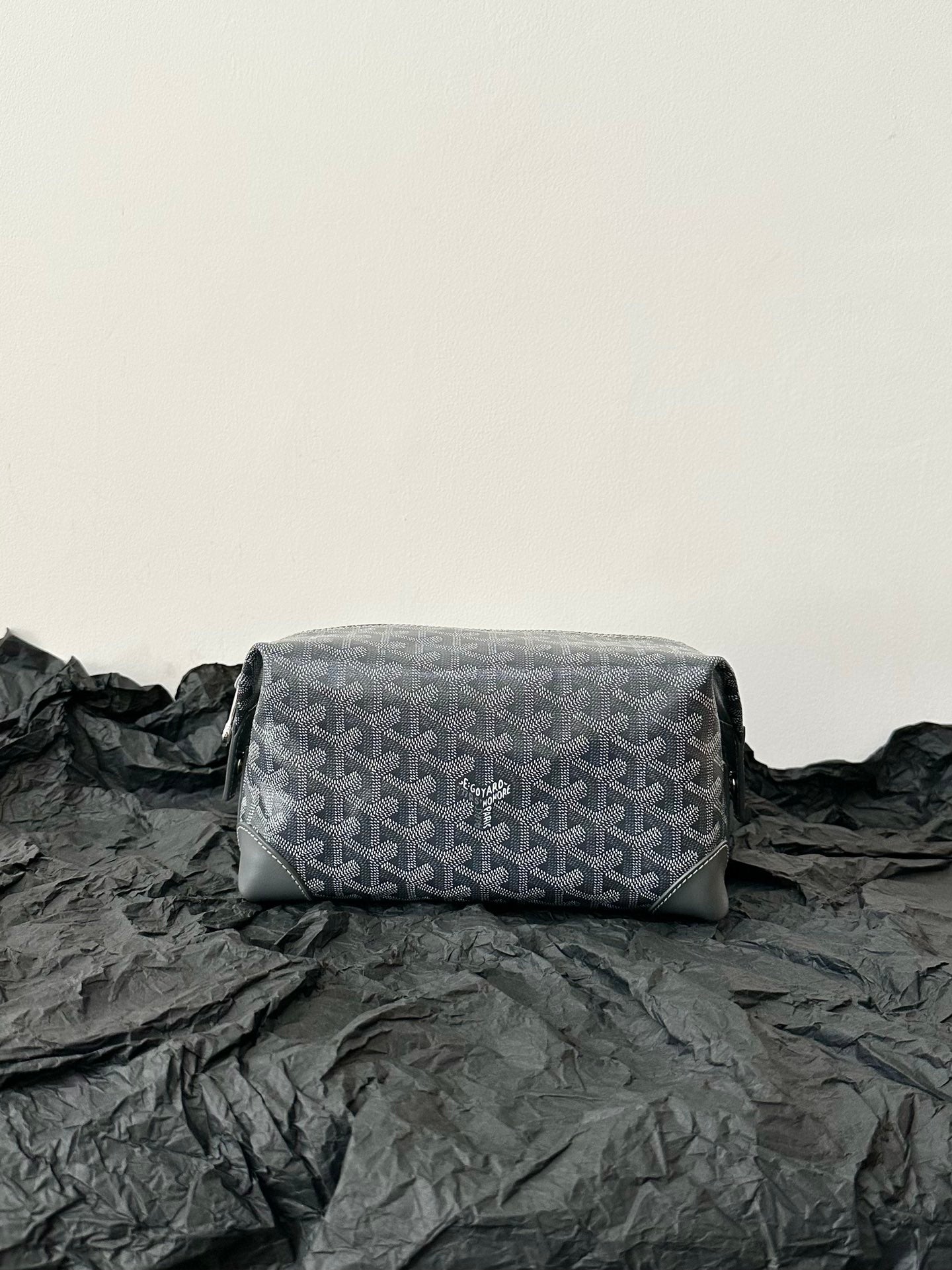 GOYA COSMETIC BAG 24CM GREY CANVAS Amelia