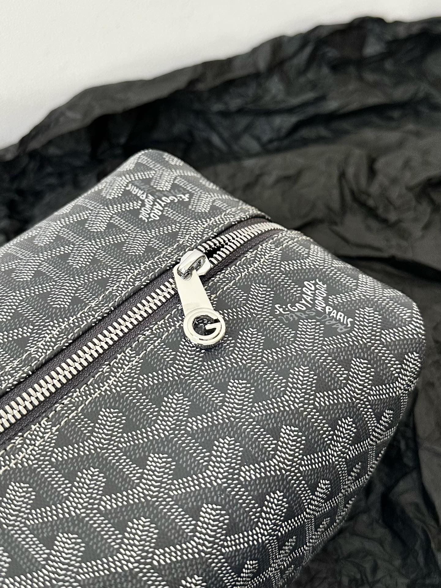 GOYA COSMETIC BAG 24CM GREY CANVAS Amelia