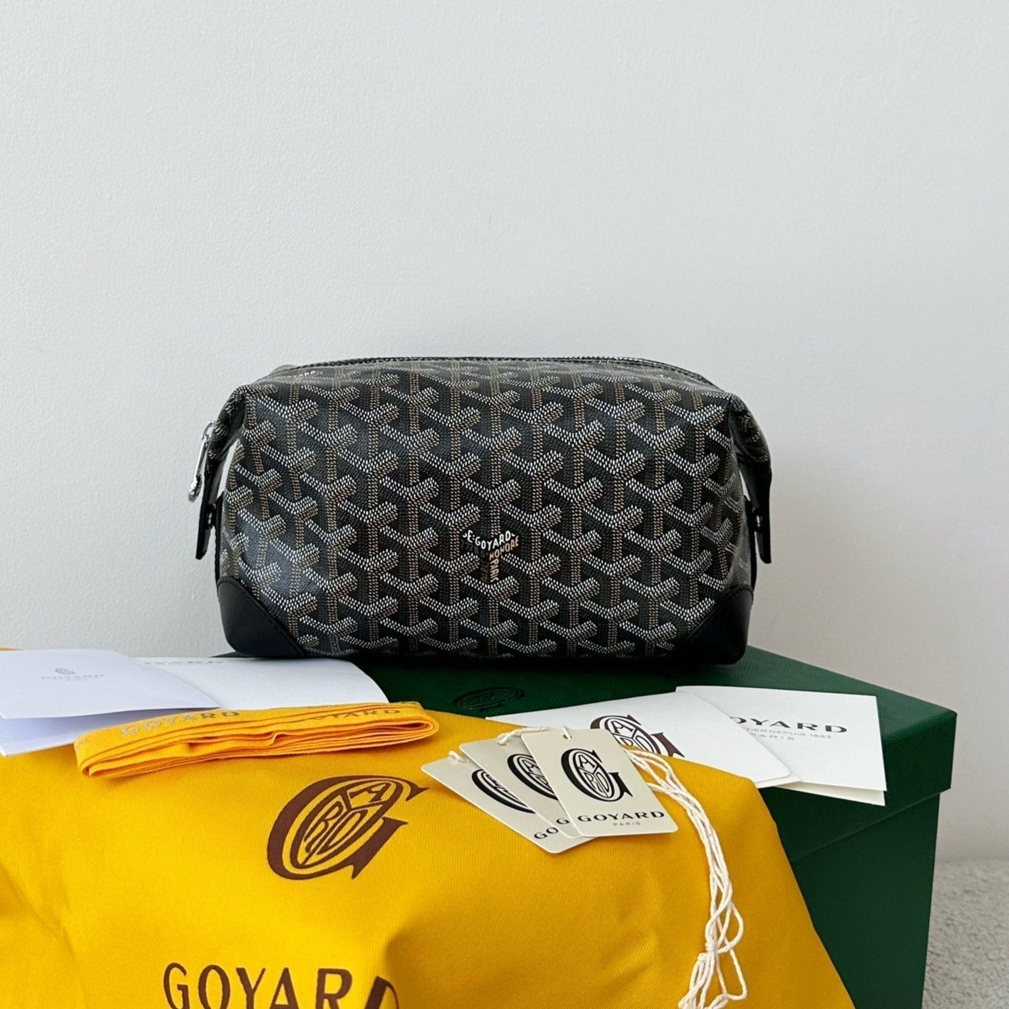 GOYA COSMETIC BAG 24CM BLACK CANVAS Amelia Amelia