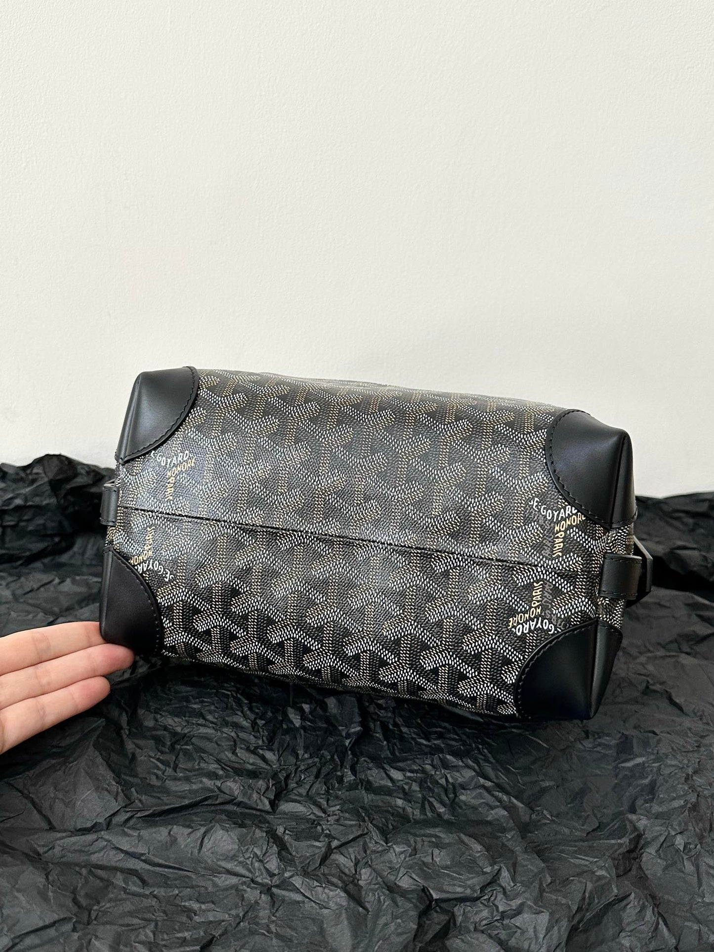 GOYA COSMETIC BAG 24CM BLACK CANVAS Amelia Amelia