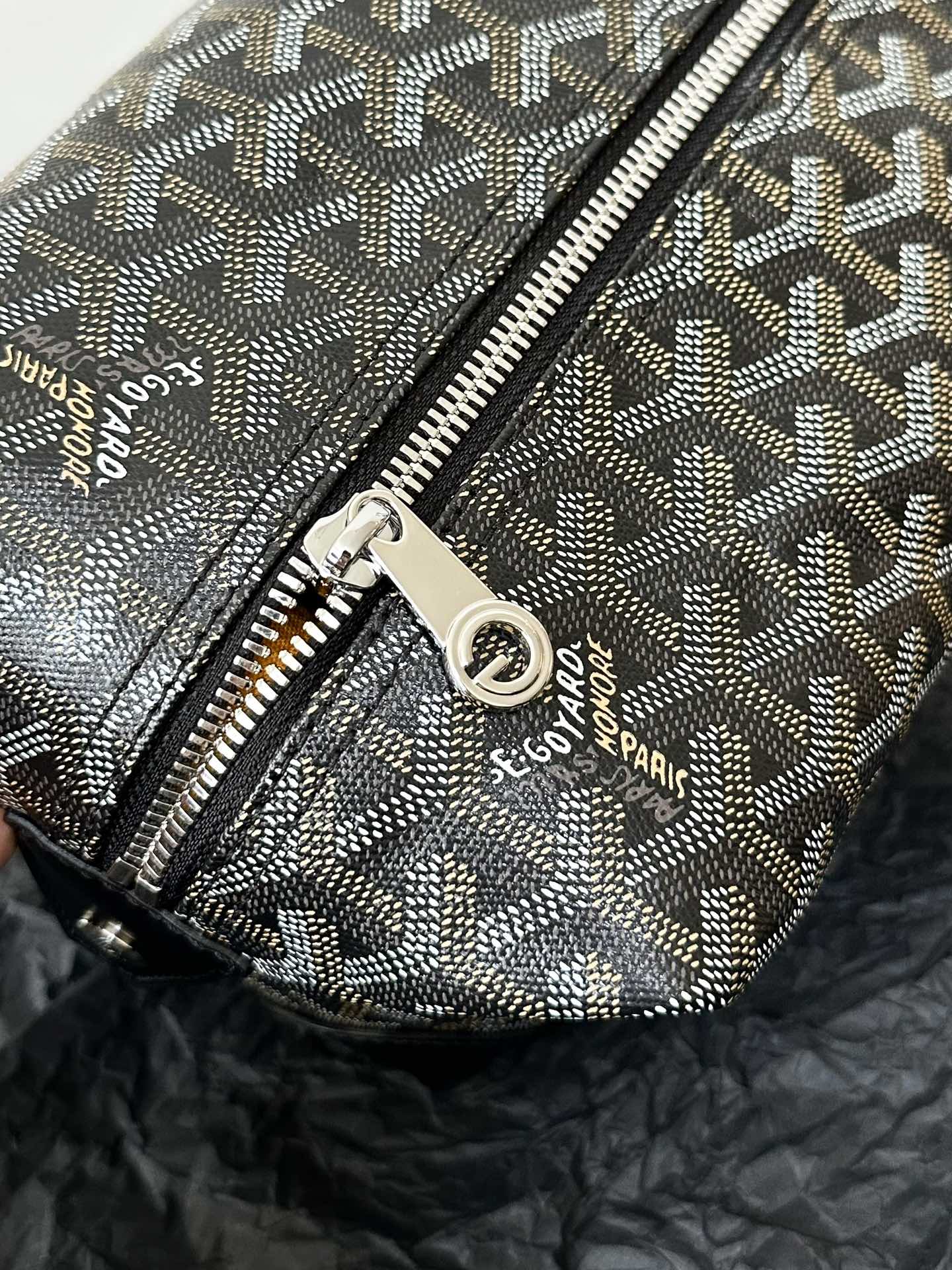 GOYA COSMETIC BAG 24CM BLACK CANVAS Amelia Amelia