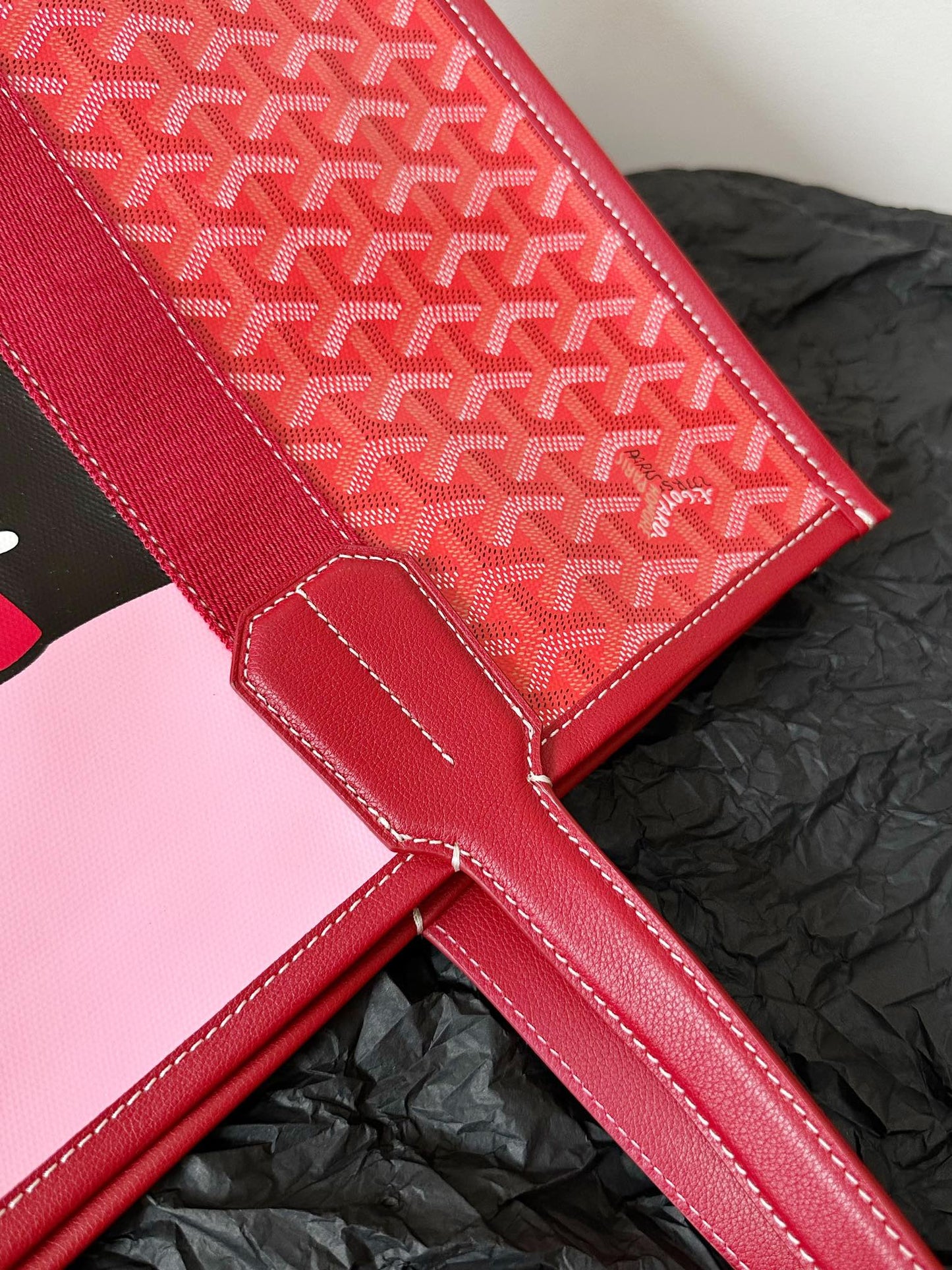 GOYA VILLETTE TOTE 45CM RED CANVAS Amelia Amelia
