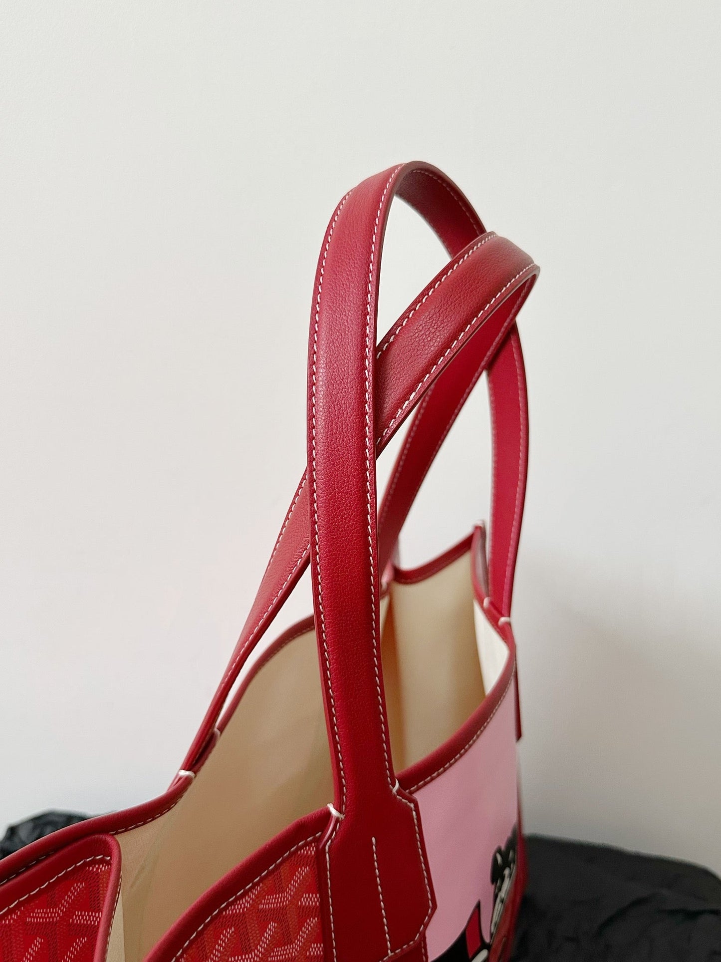GOYA VILLETTE TOTE 45CM RED CANVAS Amelia