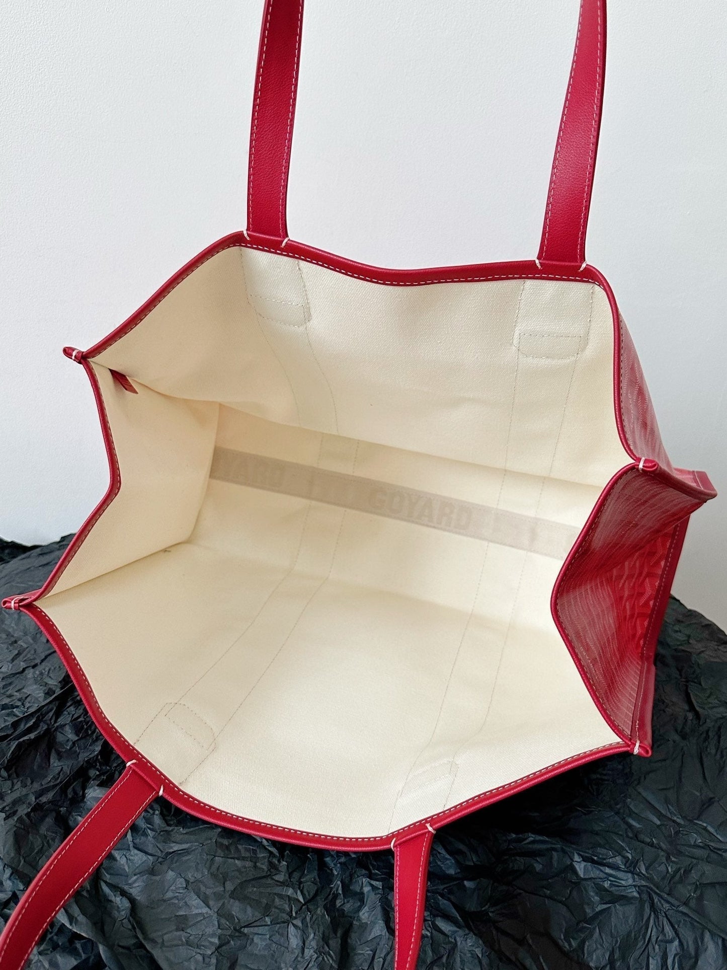 GOYA VILLETTE TOTE 45CM RED CANVAS Amelia Amelia