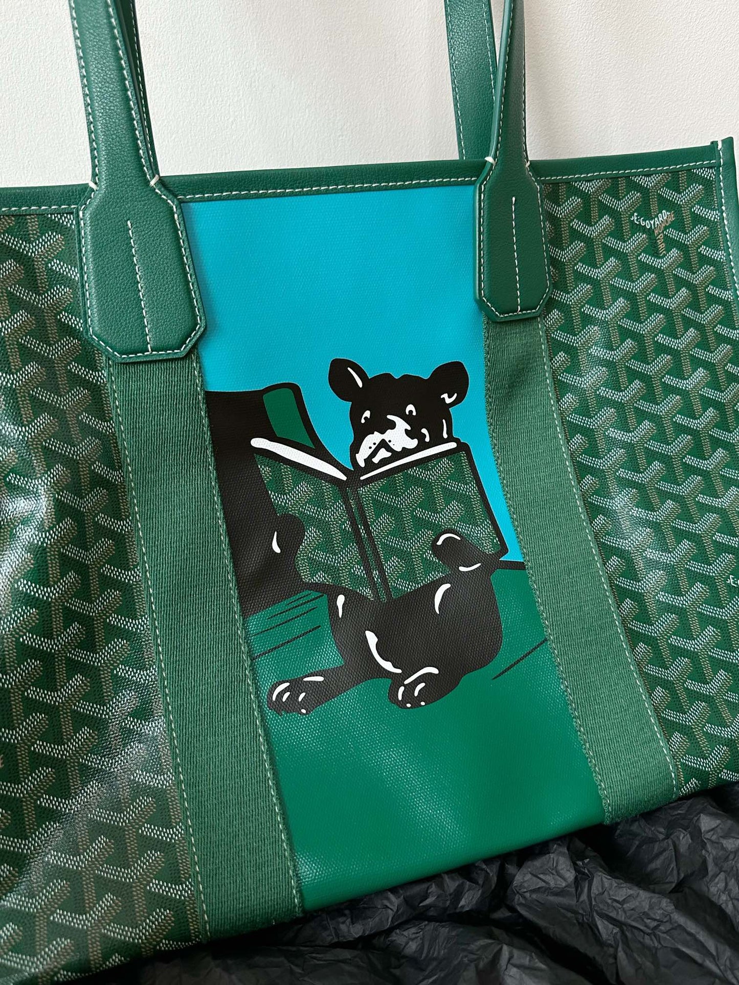 GOYA VILLETTE TOTE 45CM GREEN CANVAS Amelia Amelia