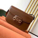 GG 1955 Horsebit Bag 25cm Brown Calfskin Gold Hardware Amelia Amelia