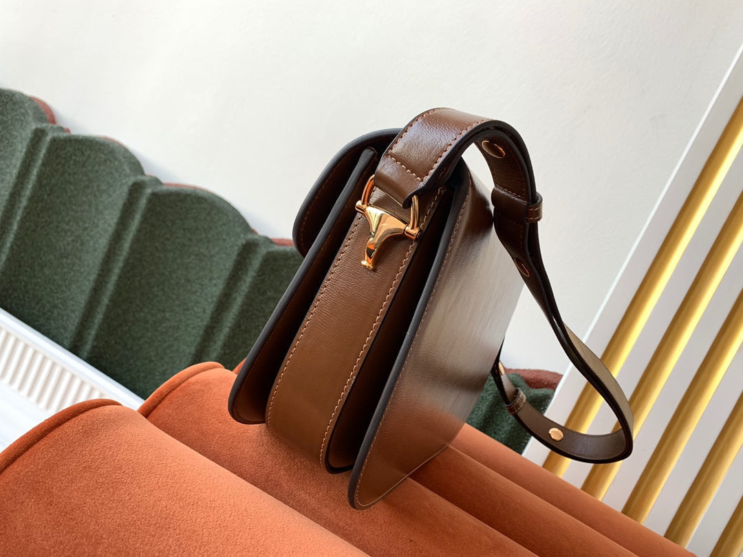 GG 1955 Horsebit Bag 25cm Brown Calfskin Gold Hardware Amelia Amelia