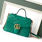 GG Marmont 26.5cm Green Calfskin Gold Hardware Amelia Amelia