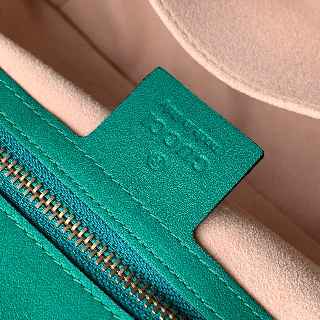 GG Marmont 26.5cm Green Calfskin Gold Hardware Amelia Amelia