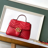 GG Marmont 26.5cm Red Calfskin Gold Hardware Amelia Amelia
