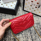 GG Marmont Mini 16.5cm Red Calfskin Gold Hardware Amelia