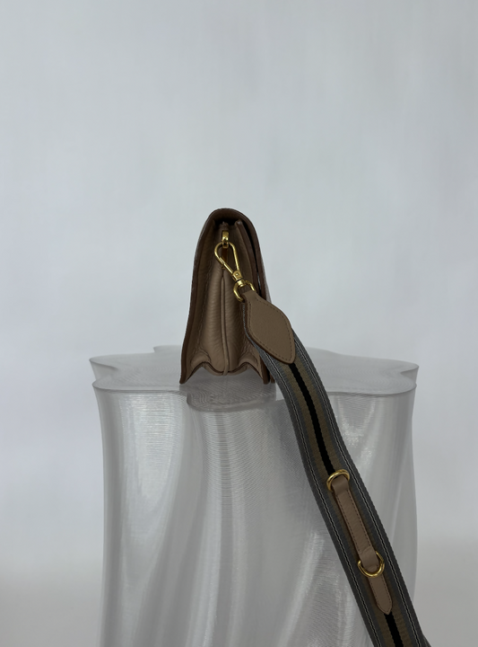 Prada Vitello Daino Flap Crossbody Bag