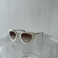 Prada Gold/White Gradient SPR 09Q Cat Eye Sunglasses