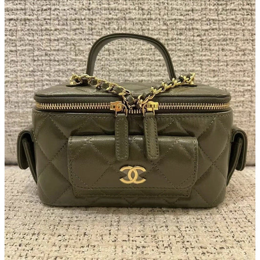 CHL - Vanity Bag With Strap Dark Green For Women Bags 6.6in/17cm