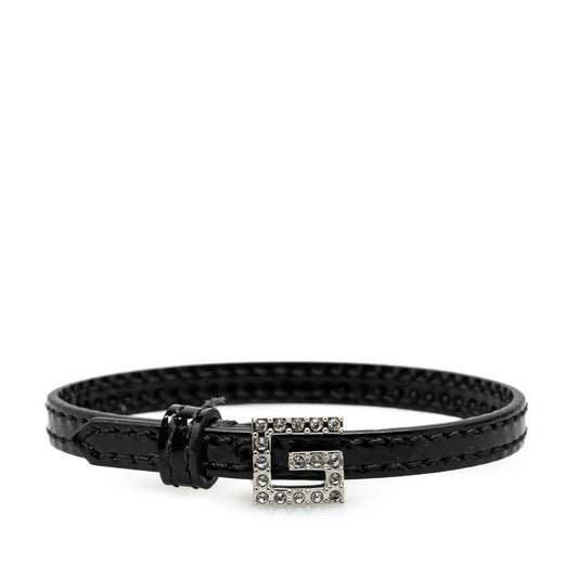 Gucci Square G Line Stone Leather Bracelet