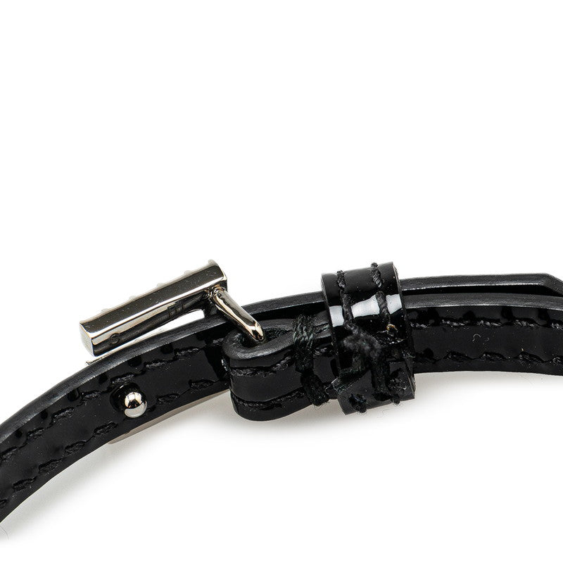 Gucci Square G Line Stone Leather Bracelet