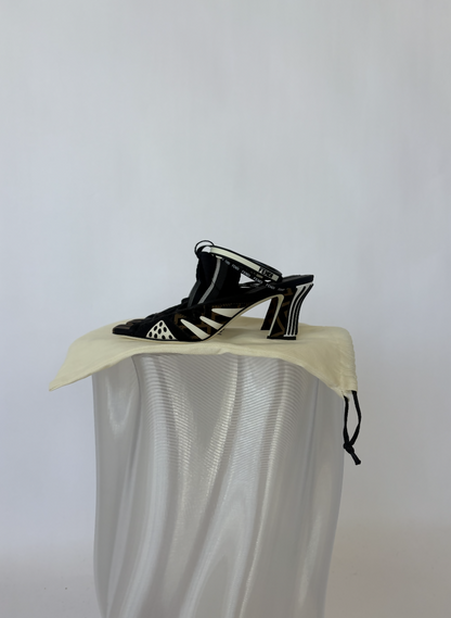 Fendi Zucca Heeled Sandals
