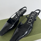 Gucci Sling-back crocodile print pumps – FULL SET