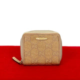 Gucci GG Canvas Leather Coin Case