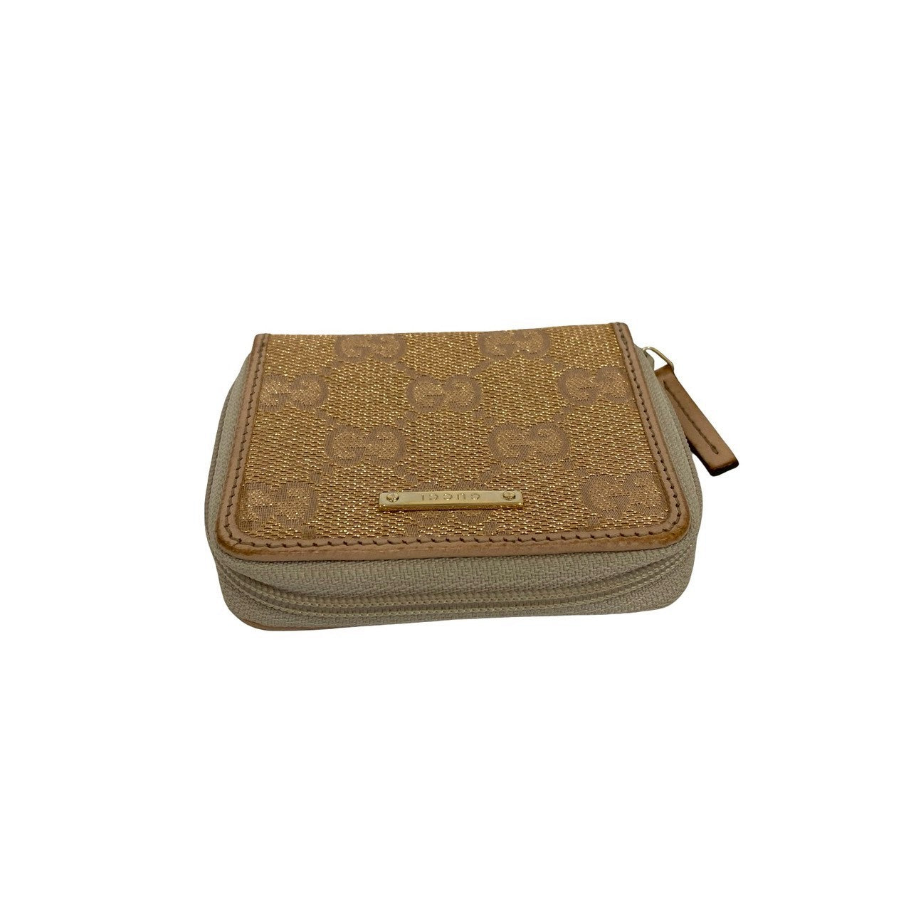 Gucci GG Canvas Leather Coin Case