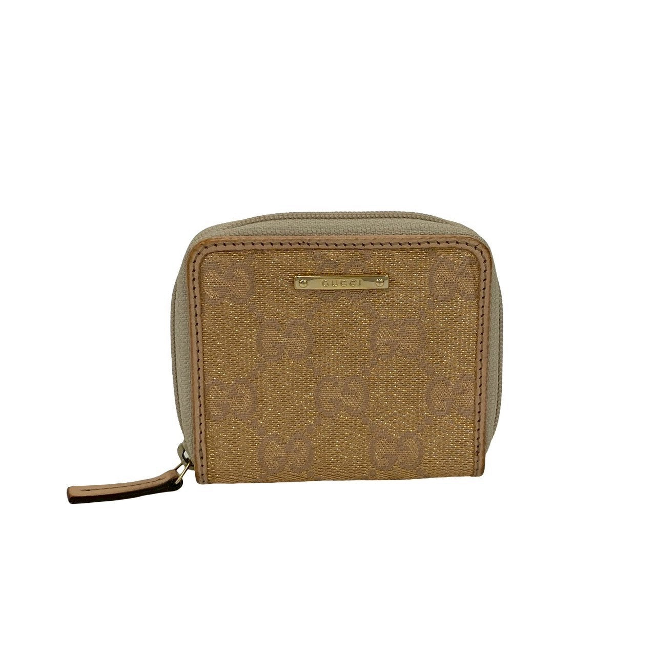 Gucci GG Canvas Leather Coin Case