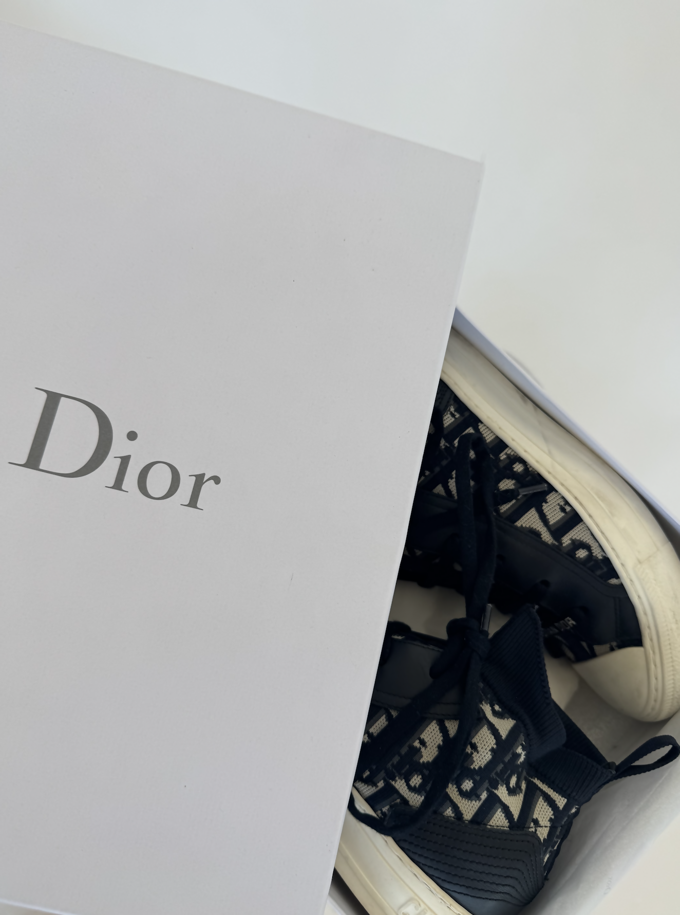 Walk'n'Dior Sneaker Deep Blue Dior Oblique Technical Mesh and Calfskin