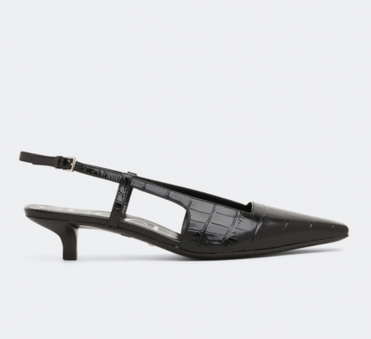 Gucci Sling-back crocodile print pumps – FULL SET