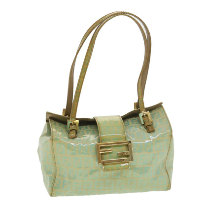 FENDI Zucchino Canvas Hand Bag Blue  yk6199B