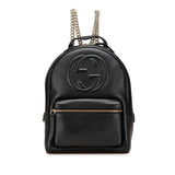 Gucci Soho Interlocking G Leather Backpack