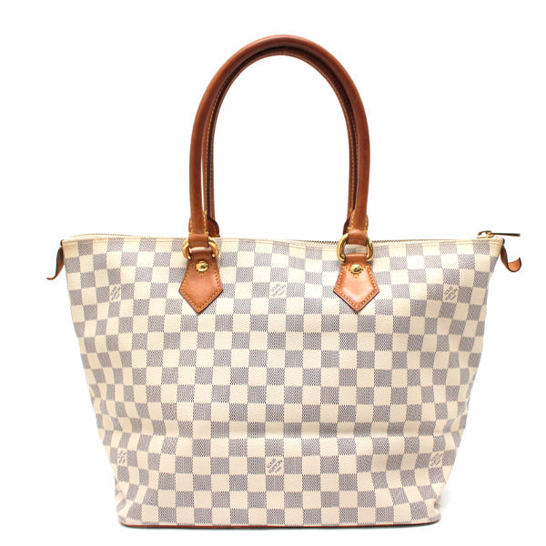 Louis Vuitton Saleya MM Damier Azur Tote Bag Beige