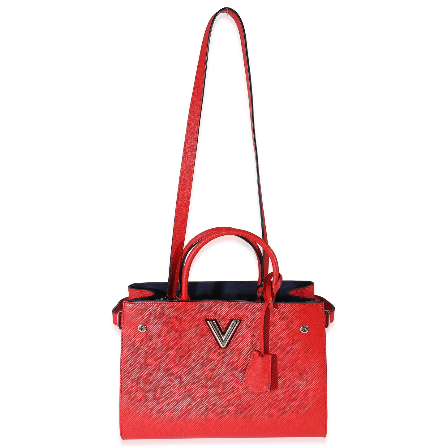 Louis Vuitton Louis Vuitton Red Epi Leather Twisted Tote Bag