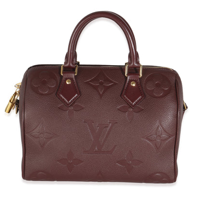 Louis Vuitton Wine Monogram Giant Empreinte Speedy Bandouliere 25