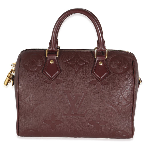 Louis Vuitton Wine Monogram Giant Empreinte Speedy Bandouliere 25