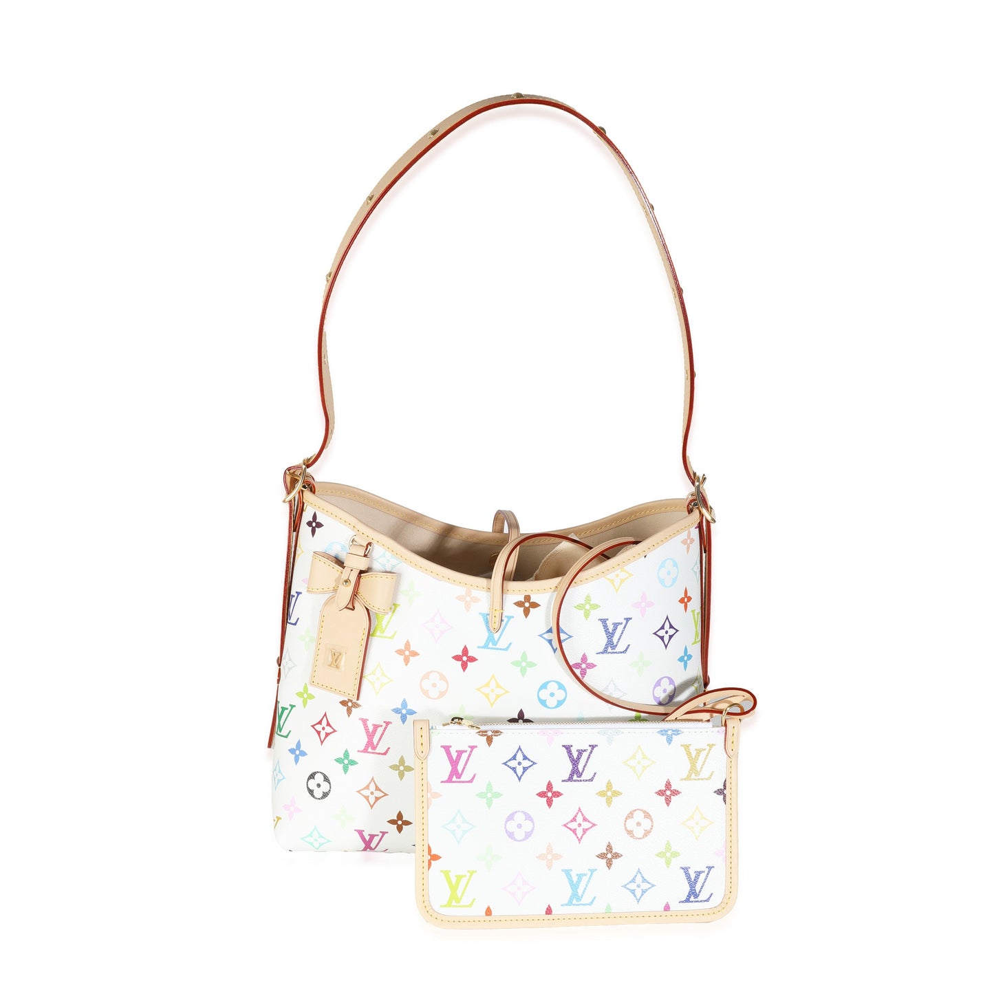Louis Vuitton x TM White Multicolore Monogram Canvas Carryall PM NM