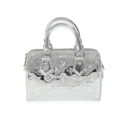 Louis Vuitton Silver Monogram Miroir Speedy Bandouliere 20 NM