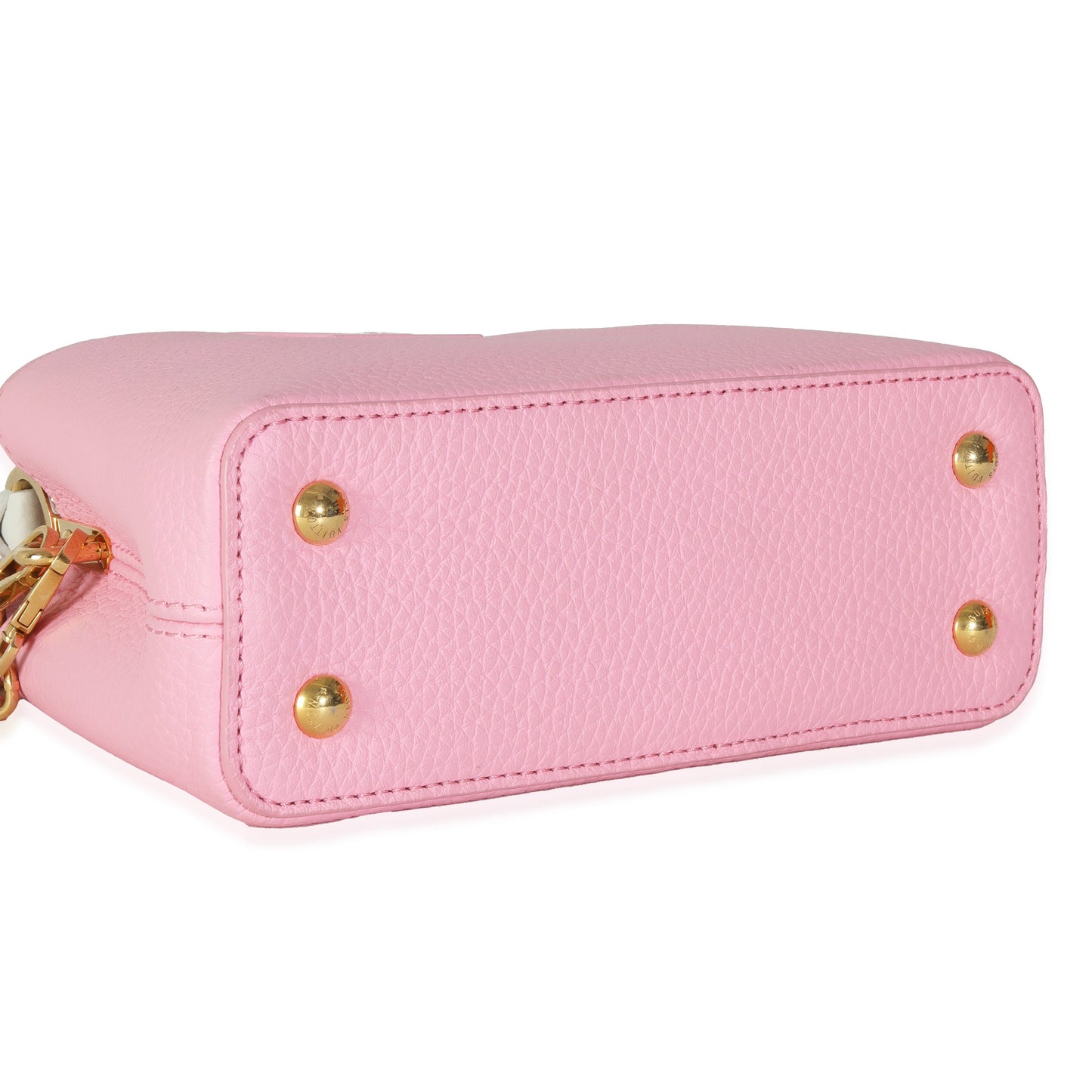 Louis Vuitton Candy Pink Taurillon Flower Chain Mini Capucines