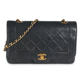 Chanel  Black Quilted Lambskin Medium Diana Single Flap Bag