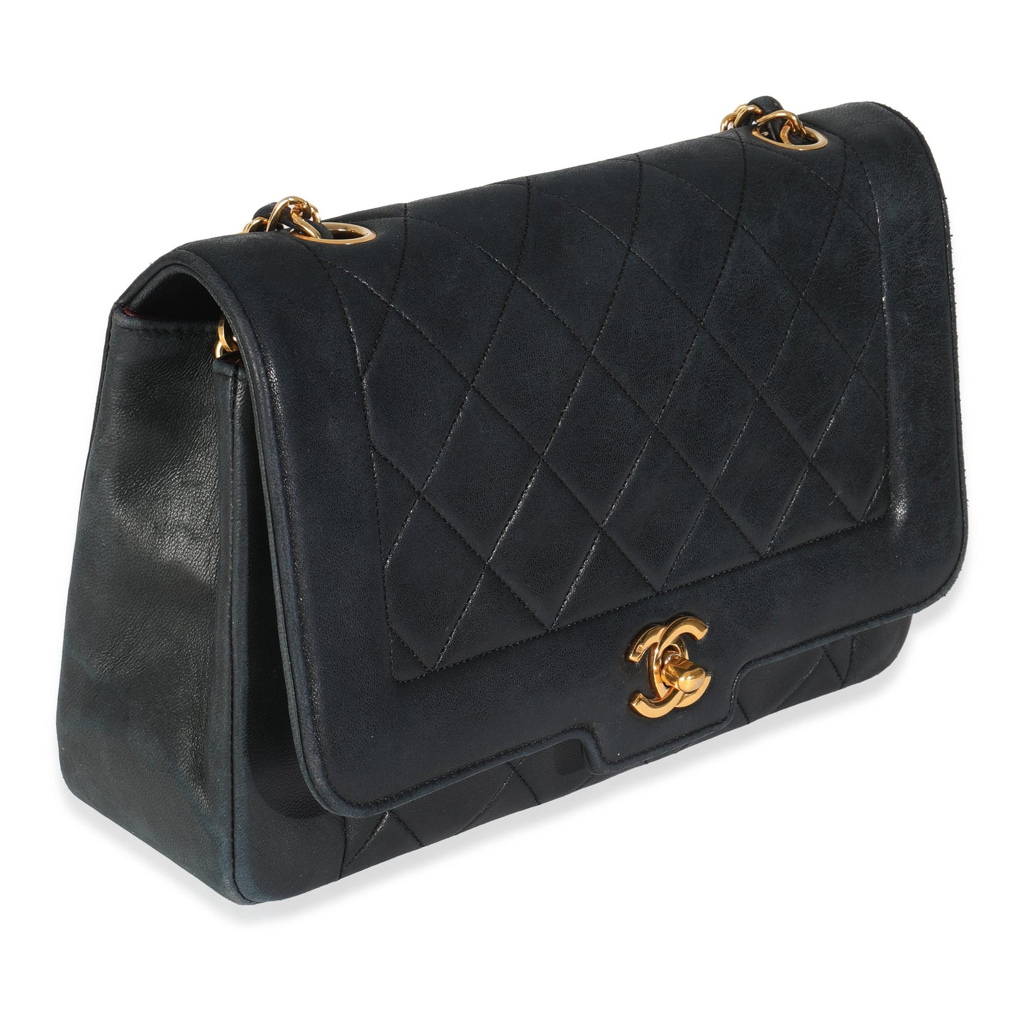 Chanel  Black Quilted Lambskin Medium Diana Single Flap Bag