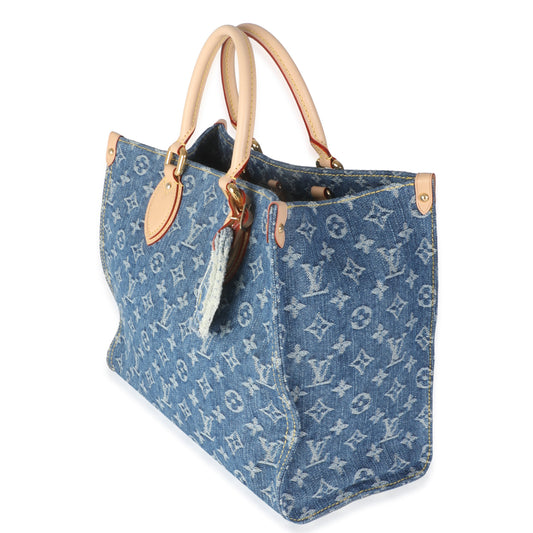 Louis Vuitton Blue Monogram Denim Onthego MM