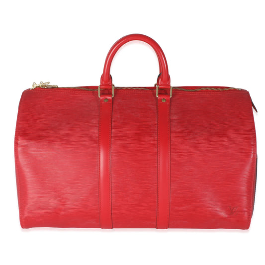 Louis Vuitton   Red Epi Keepall 45