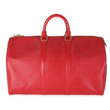 Louis Vuitton   Red Epi Keepall 45