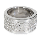 Louis Vuitton White Gold Diamond Les Gastons Large Ring