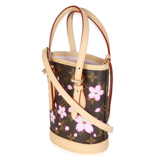 Louis Vuitton x TM Sakura Brown Monogram Cherry Blossom Nano Bucket