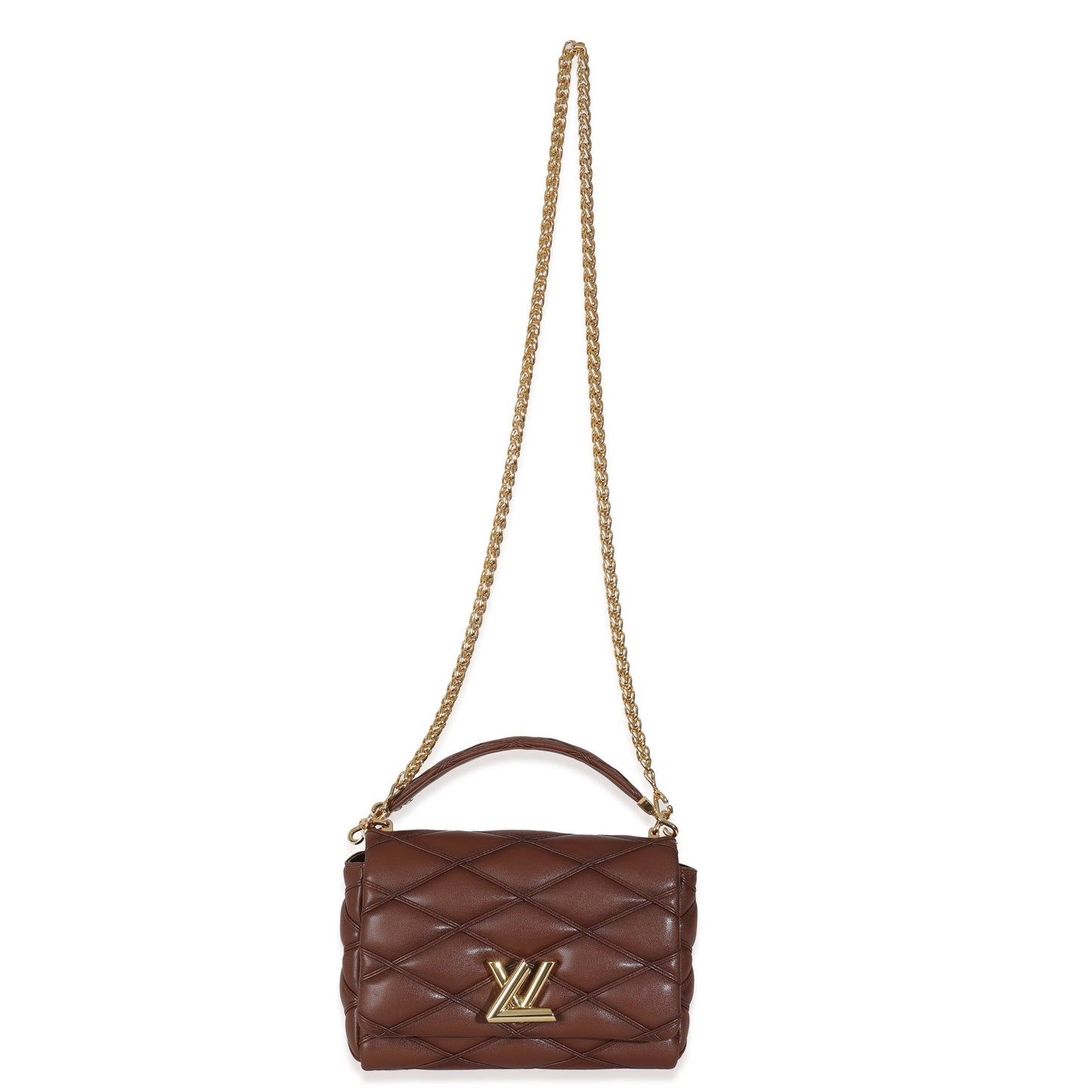 Louis Vuitton Tan Lambskin Malletage GO-14 MM Top Handle