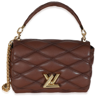 Louis Vuitton Tan Lambskin Malletage GO-14 MM Top Handle