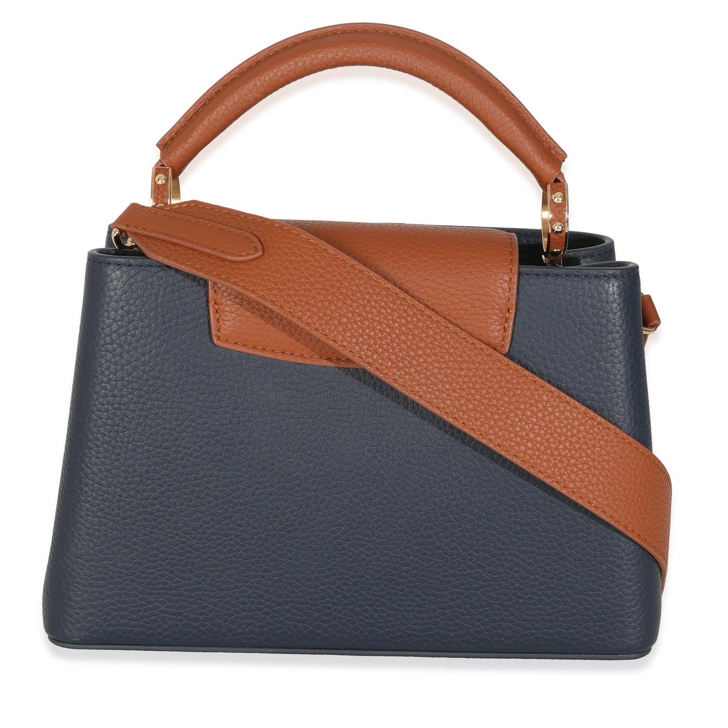 Louis Vuitton Bleu De France Blue Taurillon Studded Capucines BB