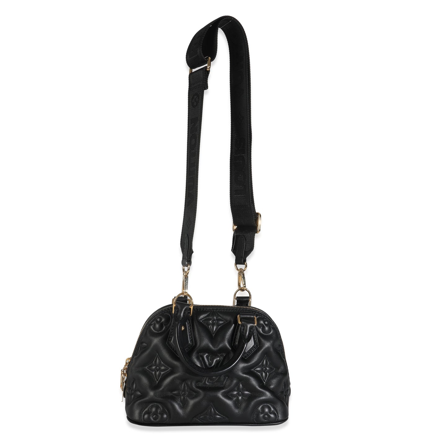 Louis Vuitton Black Bubblegram Calfskin Alma BB