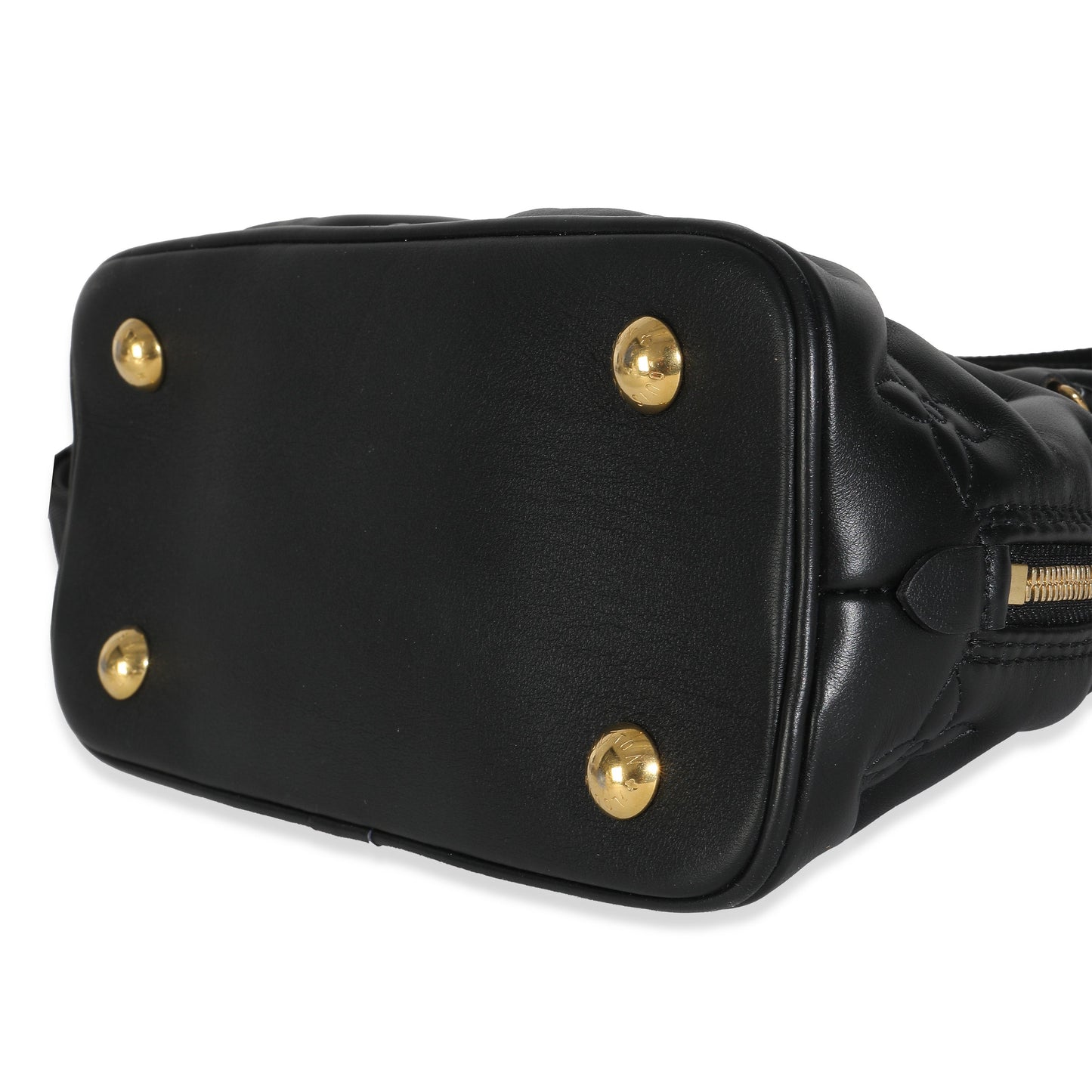 Louis Vuitton Black Bubblegram Calfskin Alma BB
