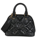 Louis Vuitton Black Bubblegram Calfskin Alma BB