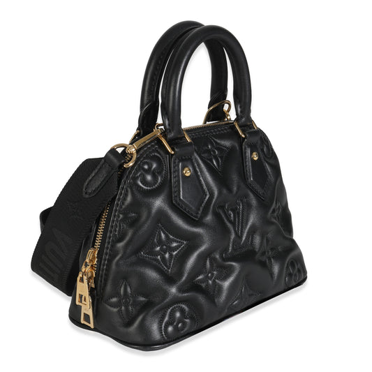 Louis Vuitton Black Bubblegram Calfskin Alma BB